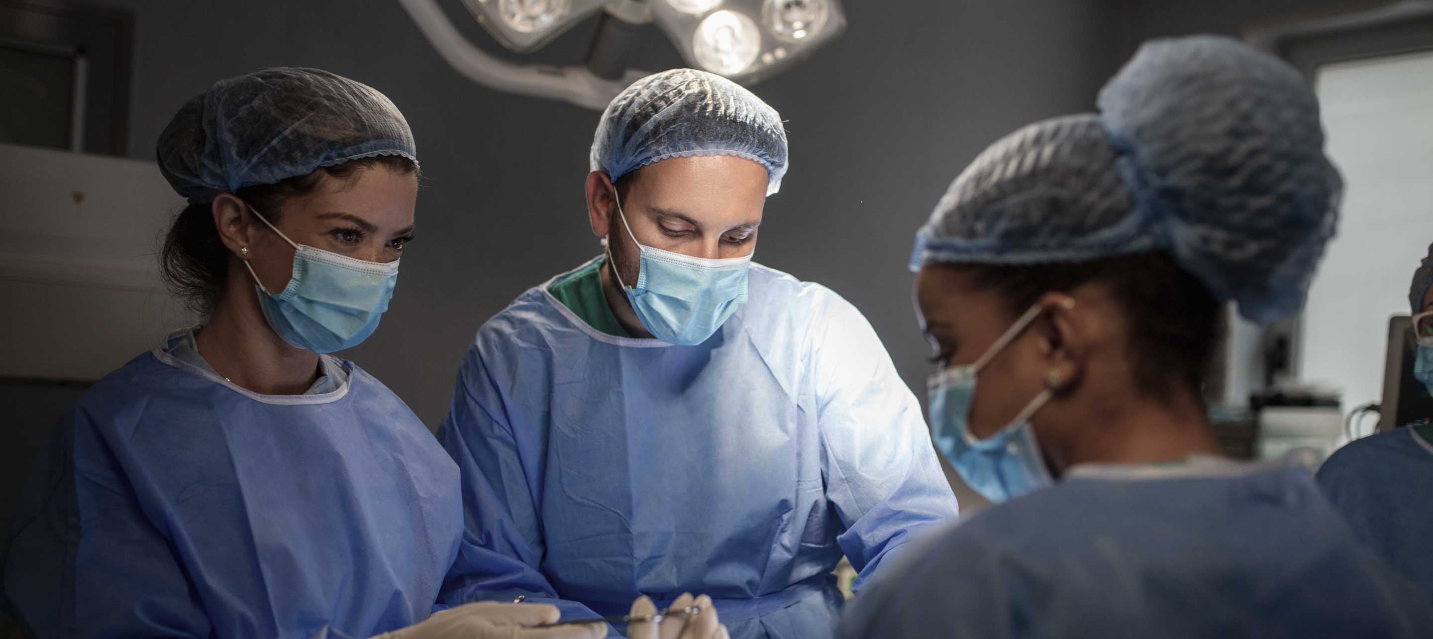 Liver transplant surgery team in the operating theatre, Lucknow